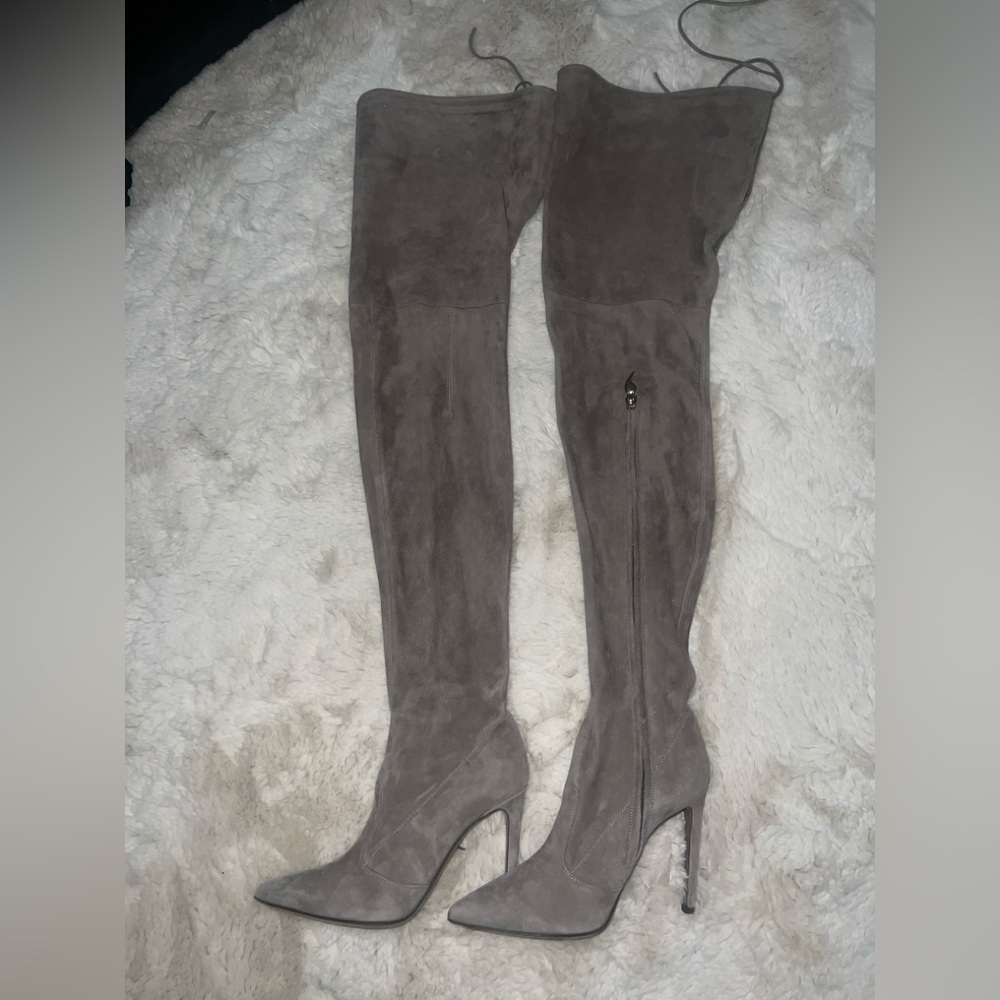 L’autre chose very rare Made in Italy real leather Over-the-Knee Suede Boots